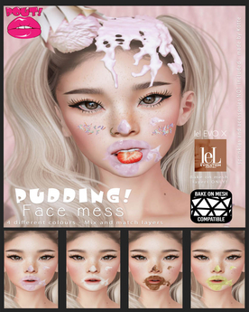 Second Life Marketplace - [POUT!] 'PUDDING!' Face mess - UPDATED